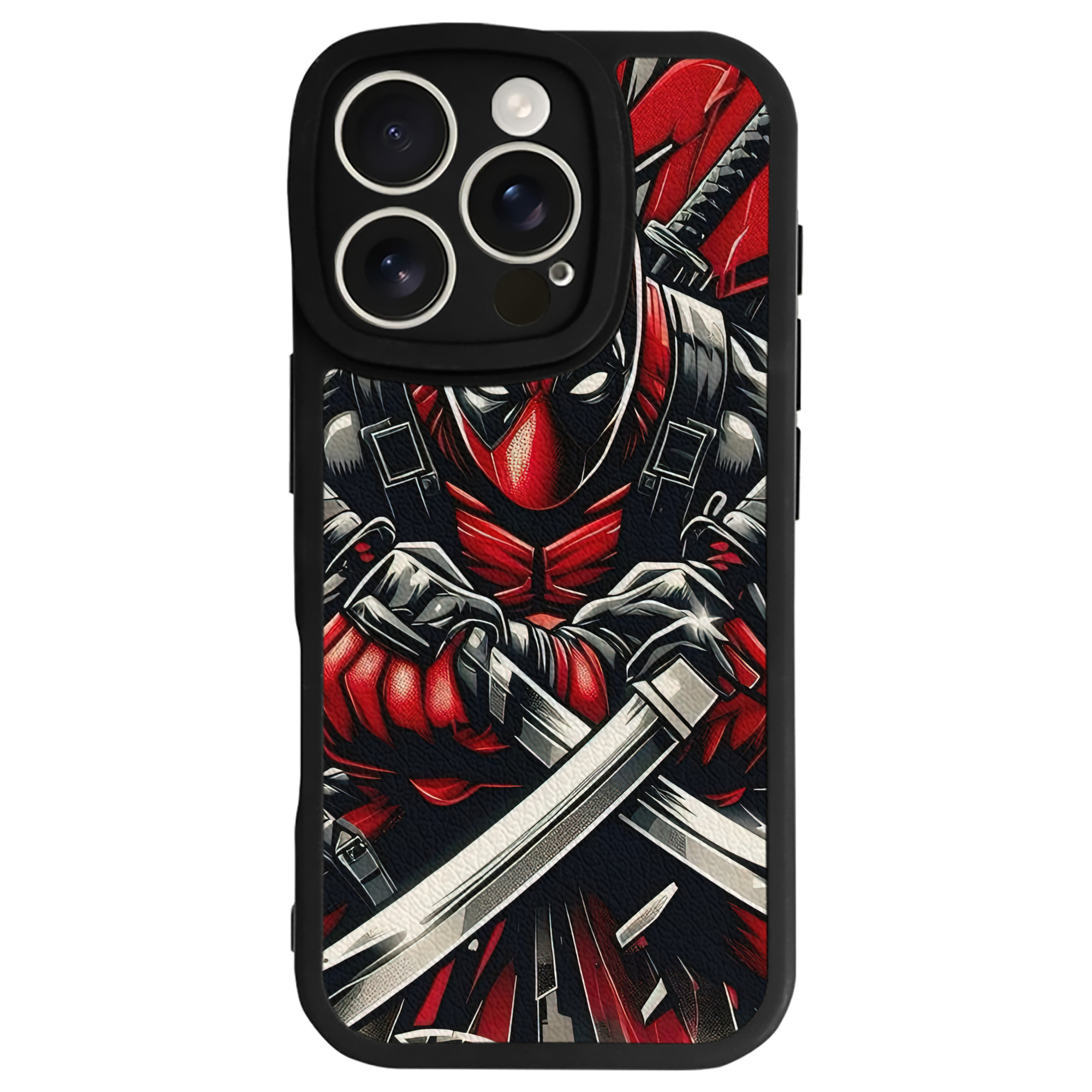 （画像用） Deadpool デッドプール 【iPhone 16シリーズ対応】シリコンスマホケース（レザー調） 材質：シリコン